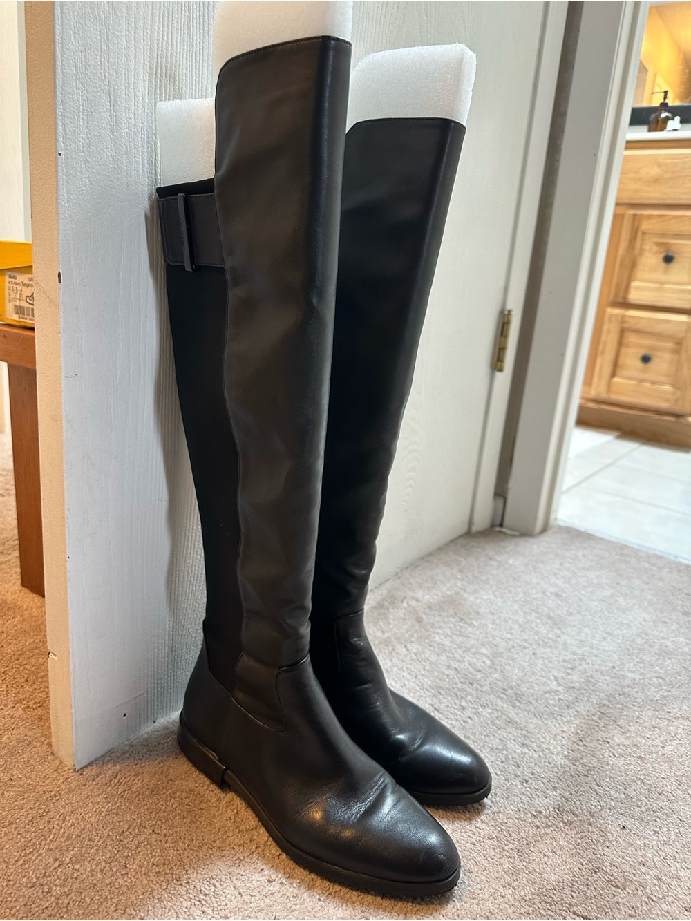 Calvin Klein Black Over-the-Knee Riding Boots